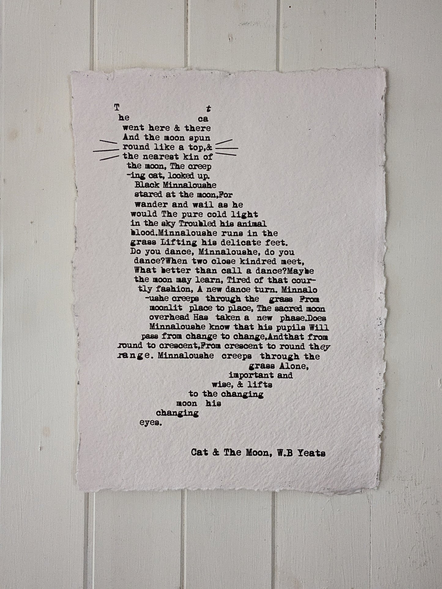 Cat & The Moon, W.B Yeats