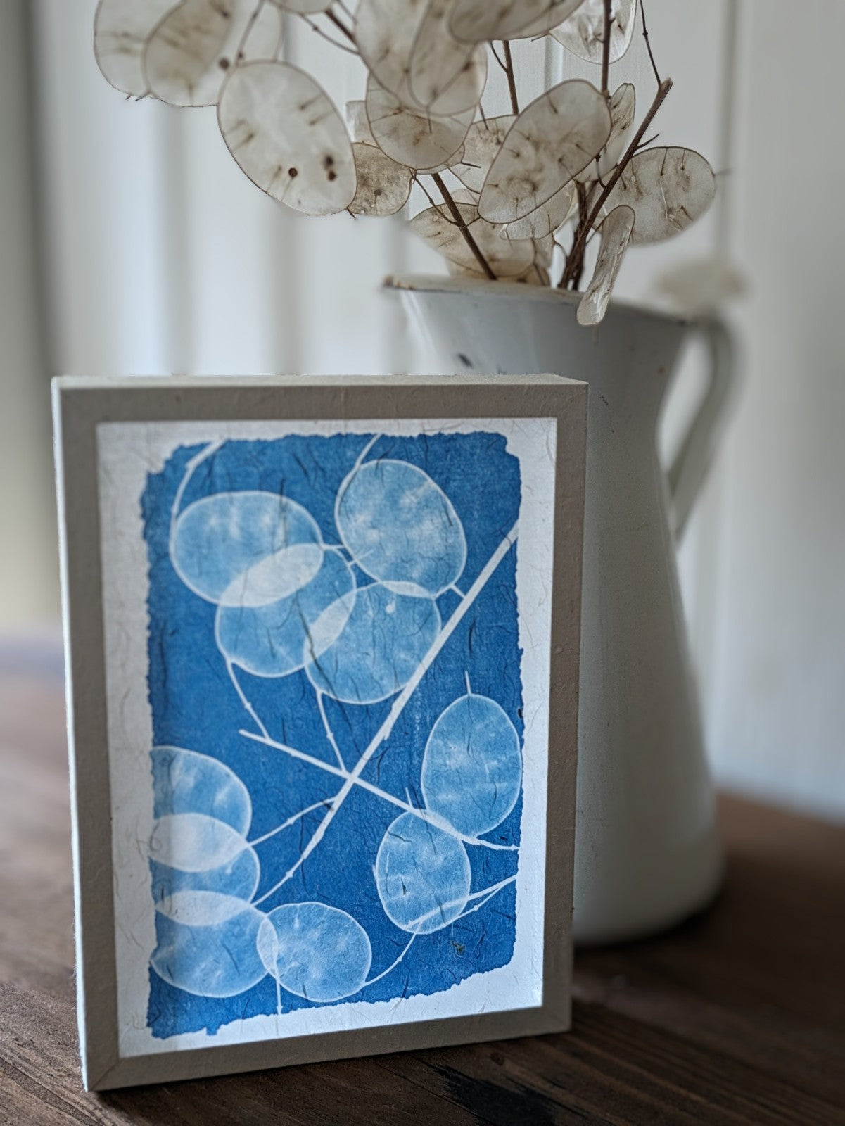 Mulberry paper cyanotype box frames