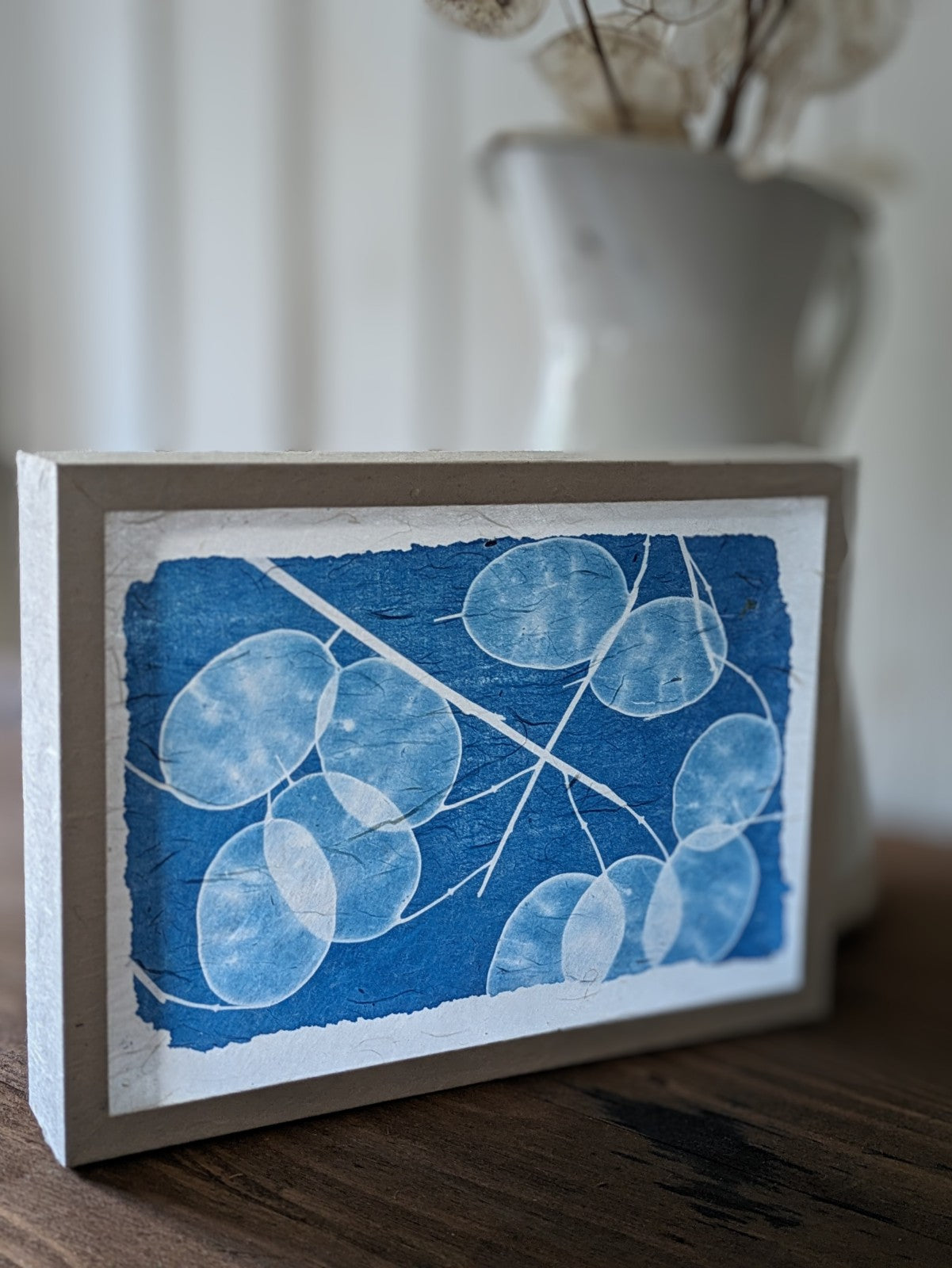 Mulberry paper cyanotype box frames